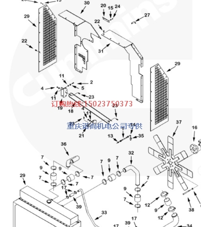 徐重WQL后3挖掘機(jī)康明斯M11-C330S20護(hù)板3655903
