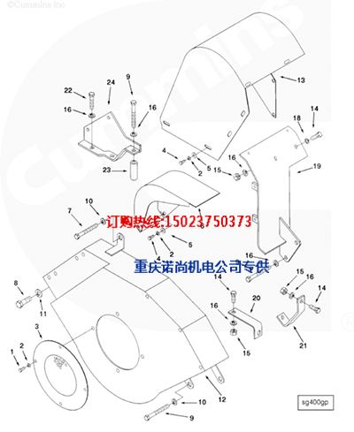 TY230高原推土機康明斯NT855-C280皮帶防護罩4009638